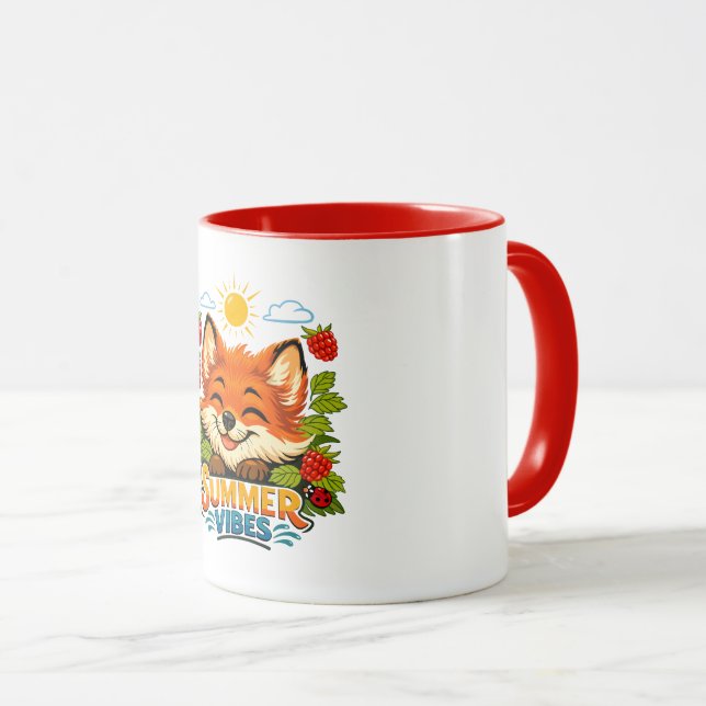 Sommerlich mit Fuchsdesign Tasse (VorderseiteRechts)