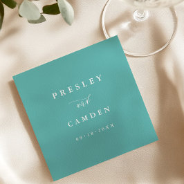 Sommerliche aqua Papier-Tischservietten Hochzeitsd Serviette