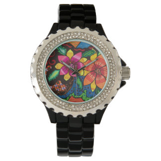 Sommerliche Blume Armbanduhr