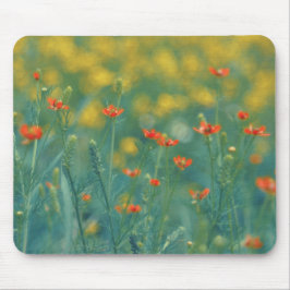 Sommerliche Blume (Blumenfeld) (Rote Blume) Mousepad