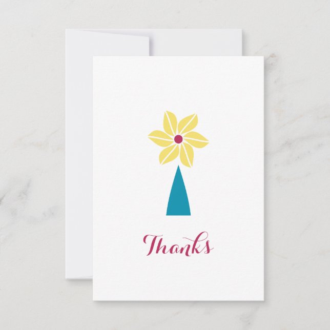 Sommerliche Blume Dankeskarte (Vorderseite)