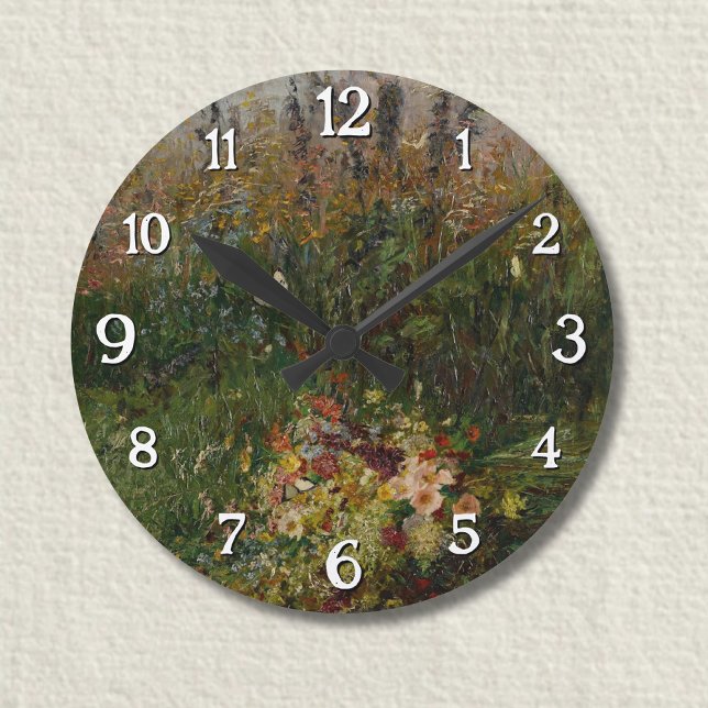 Sommerliche Blume des Feldes Runde Wanduhr (Von Creator hochgeladen)