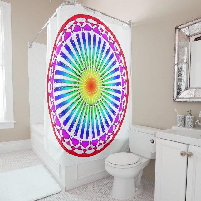 Sommerliche Blume Duschvorhang (Beispiel)