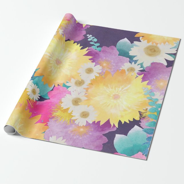 Sommerliche Blume Geschenkpapier (Ungerollt)
