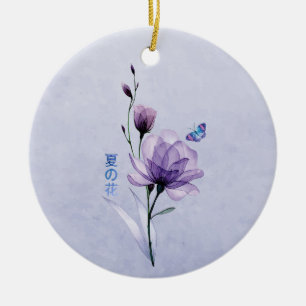 Sommerliche Blume, japanische Kunst Keramik Ornament
