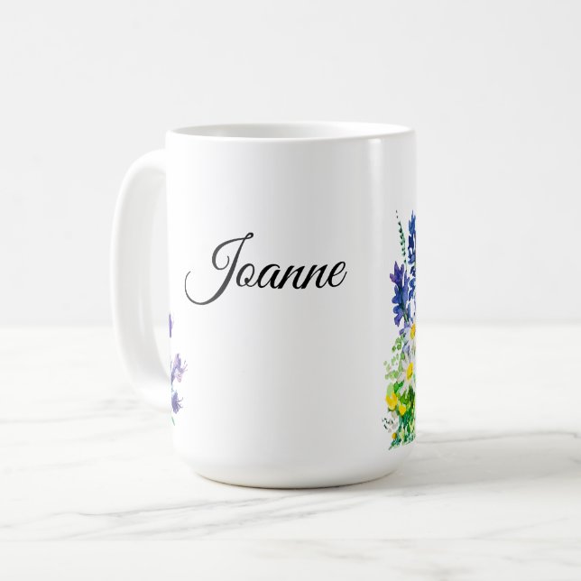 Sommerliche Blume Kaffeetasse (Vorderseite Links)