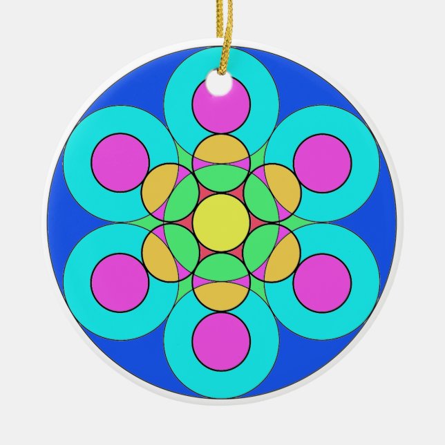 Sommerliche Blume Keramik Ornament (Vorne)