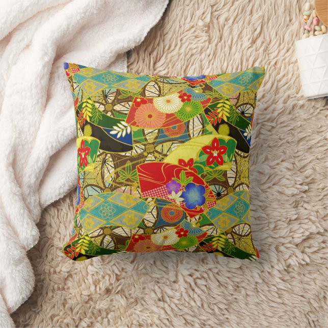 Sommerliche Blume Kissen (Decke)