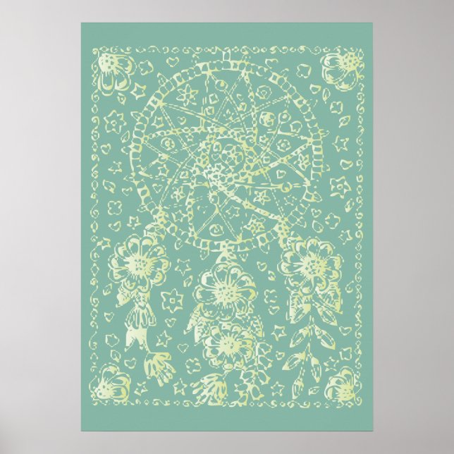 Sommerliche Blume Poster (Vorne)