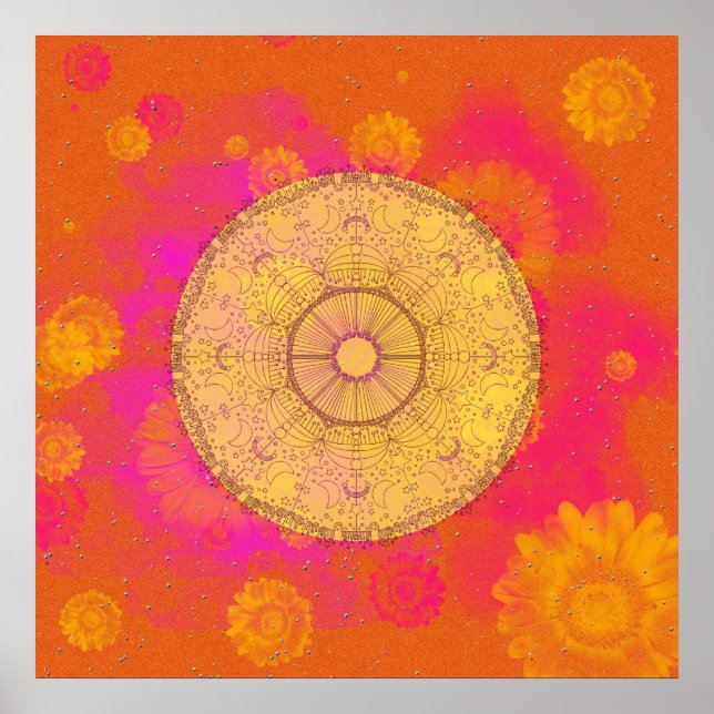 Sommerliche Blume Poster (Vorne)