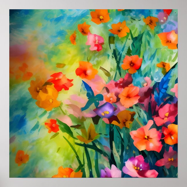 Sommerliche Blume Poster (Vorne)