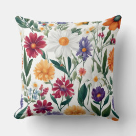 Sommerliche Blume überall auf der Printwerbung Kis Kissen