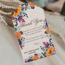 Sommerliche Blumen Dankeschön Geschenkkarte