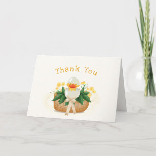 Sommerliche Blumen Entenküken schlüpft bald Baby S Dankeskarte