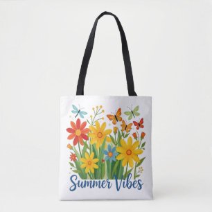 Sommerliche Blumen mit Schmetterlingen