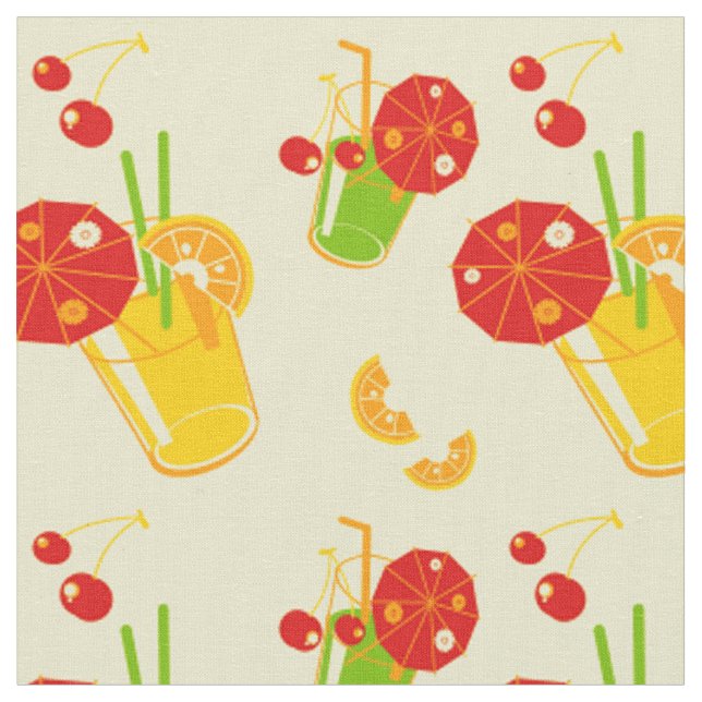 Sommerliche Cocktailkirsche Stoff (Nahaufnahme)