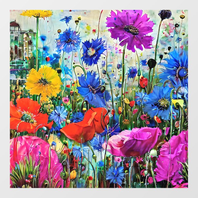 Sommerliche Erholung Fensteraufkleber (Blatt)