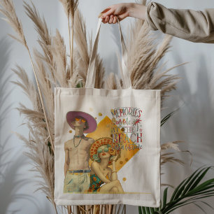 Sommerliche Erinnerungen im Beach Tote Bag Tragetasche