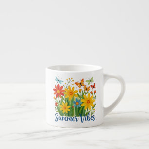 Sommerliche Florale Motive mit Schmetterlingen-645 Espressotasse
