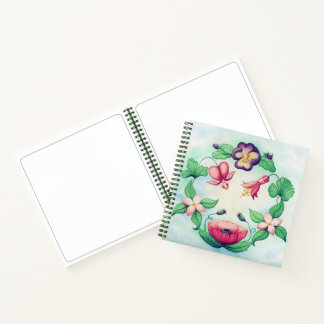 Sommerliche Gartengruß-Notizbuch – Florale Aquarel Notizbuch