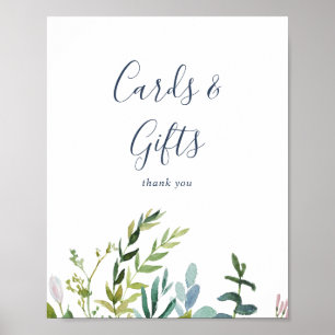 Sommerliche Grünpflanzen Karten und Geschenke Schi Poster