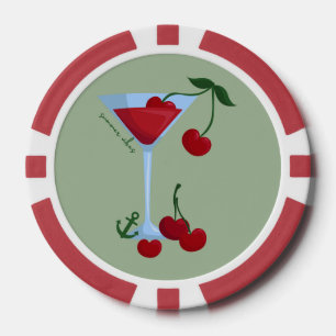 Sommerliche Kirschlaune Pokerchips