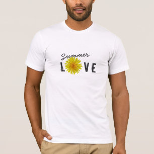 Sommerliche Liebe Happy Gelbe Blume alle Farben T-Shirt