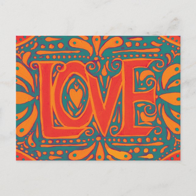 Sommerliche Liebe Postkarte (Vorderseite)