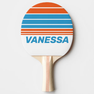 Sommerliche Nostalgische Horizont Streifen mit Nam Tischtennis Schläger