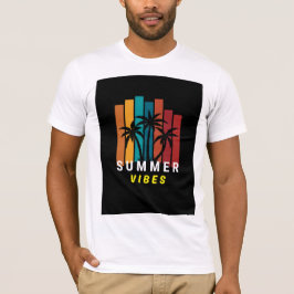 Sommerliche Palmbaum-Grafik-T-Shirt T-Shirt