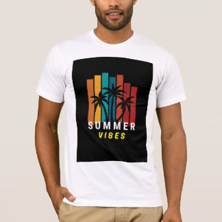 Sommerliche Palmbaum-Grafik-T-Shirt T-Shirt