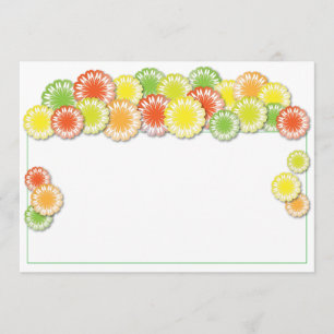 Sommerliche Party Einladung Gelb/orange/Limoner