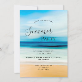 Sommerliche Party Küstenstrandeinladung Einladung