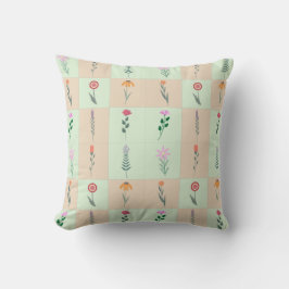Sommerliche Pastell-Blumenmuster Kissen