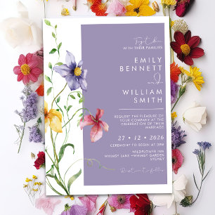 Sommerliche romantische Blumenwiese stilvolle Hoch Einladung