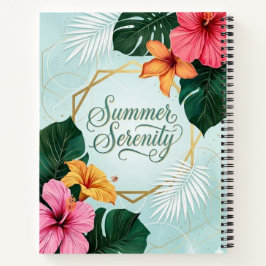  Sommerliche Ruhe Tropischer Hibiskus Blumen  Notizbuch