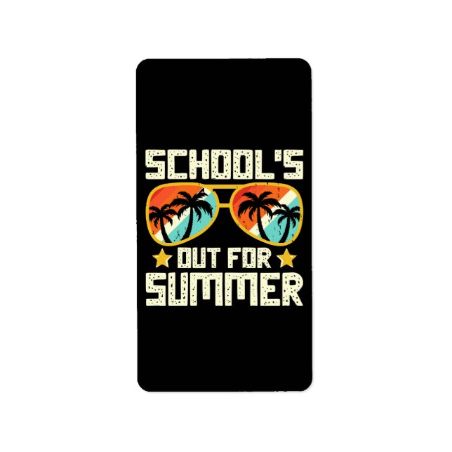 Sommerliche Schule Adressaufkleber (Vorne)