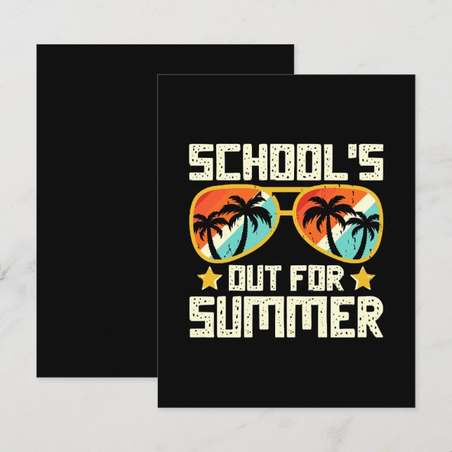 Sommerliche Schule Begleitkarte (Vorne/Hinten)