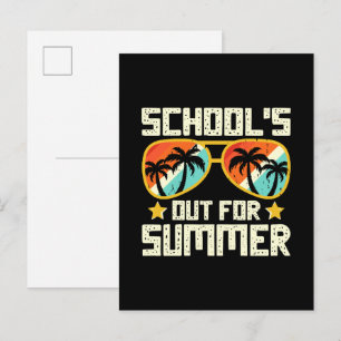 Sommerliche Schule Einladungspostkarte