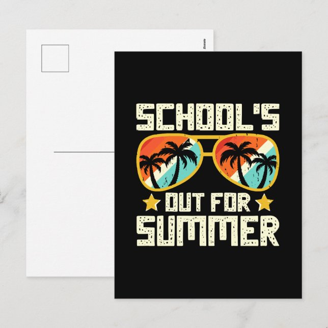 Sommerliche Schule Feiertagspostkarte (Vorne/Hinten)