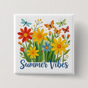 Sommerliche Stimmung mit Schmetterlingen Button