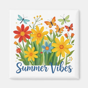 Sommerliche Stimmung mit Schmetterlingen Magnet