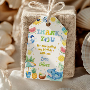 Sommerliche Strand-Geburtstagsfeier Vielen Dank Geschenkanhänger