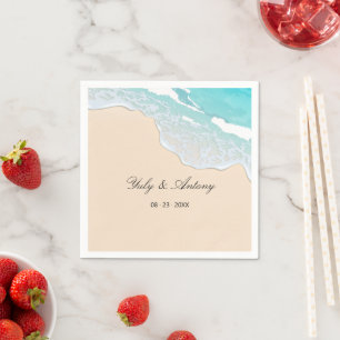 Sommerliche Strandbar-Cocktail-Papier individuell Serviette