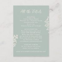 Sommerliche Strandhochzeit mit Salbei-Gastdetails 