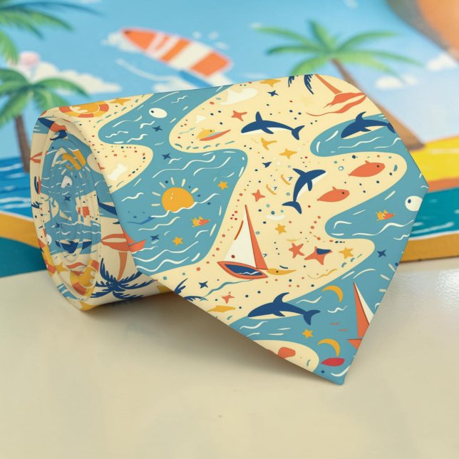 Sommerliche Strandkrawatte Krawatte (Von Creator hochgeladen)