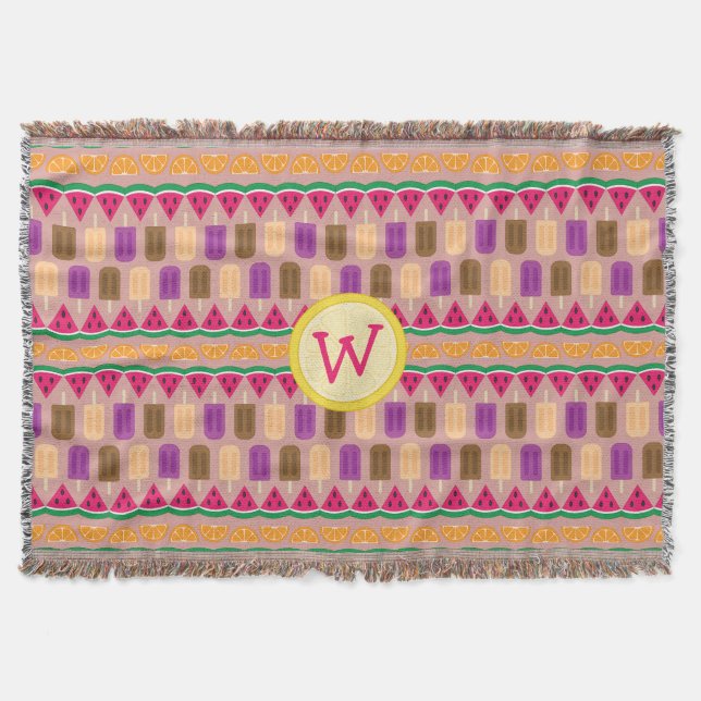 Sommerliche Süßigkeiten werfen Blanket Decke (Vorderseite)