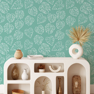 Sommerliche Tropische Pflanzenblätter Tapete