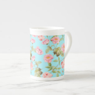 Sommerliche viktorianische Rosen im Vintage-Stil a Prozellantasse