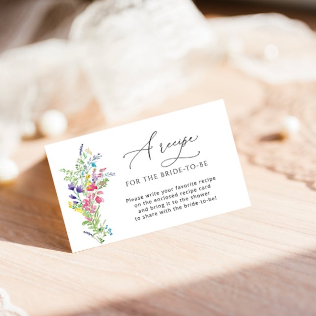 Sommerliche Wildblume Bitte bringen Sie ein Rezept Begleitkarte (Von Creator hochgeladen)